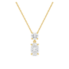 Valora Duo Drop Lab Grown Diamond Necklace in 18K Yellow Gold