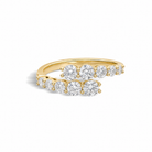 Elodie Graduated Bypass Lab Grown Diamond Ring in 14K Yellow Gold