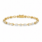 Aurelia Multi Shape Lab Grown Diamond Tennis Bracelet in 18K Yellow Gold