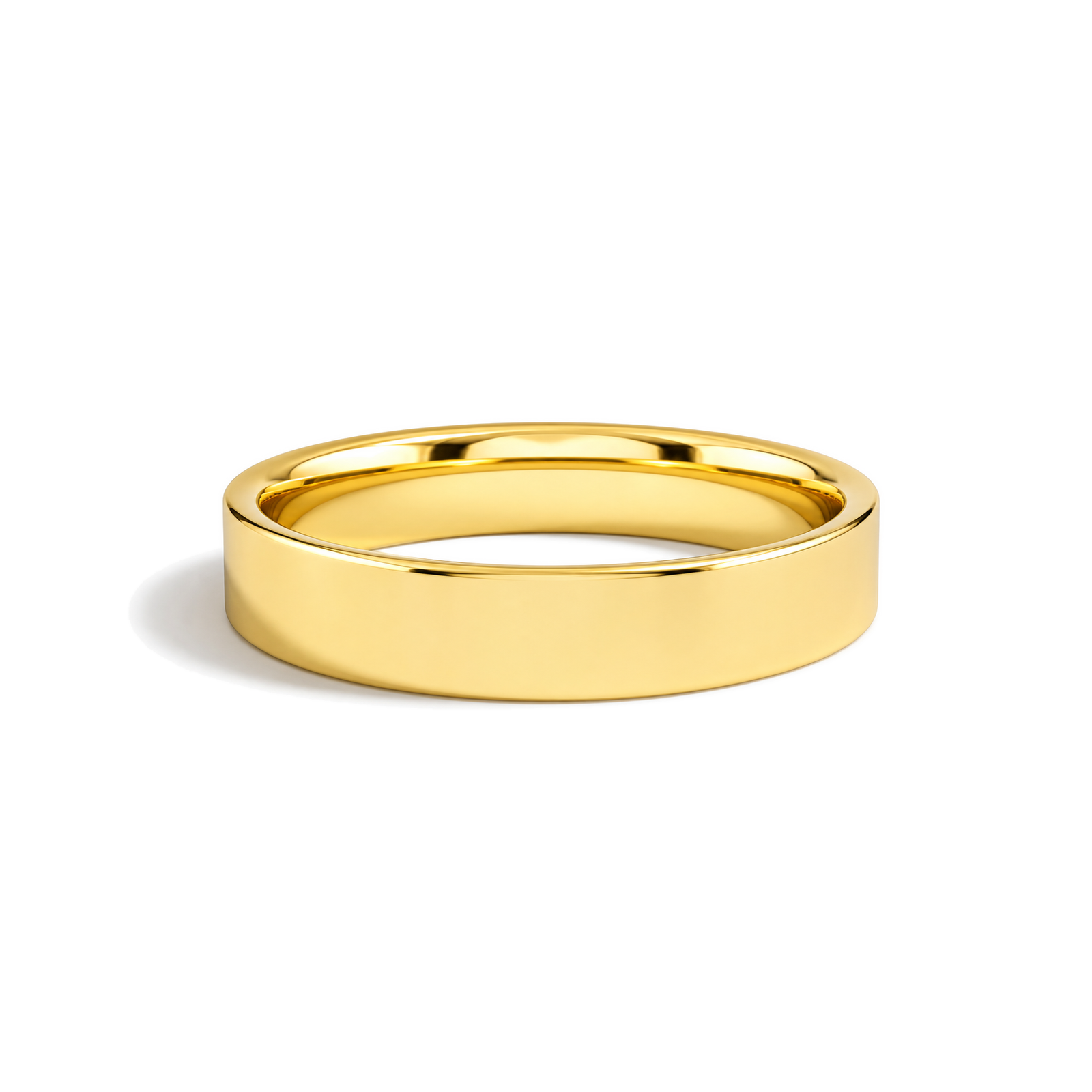 Daphne Traditional Flat Lab Grown Diamond Wedding Band in 18K Yellow Gold