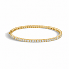 Astraea Brilliant Eternity Lab Grown Diamond Bangle Bracelet in 14K Yellow Gold
