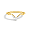 Selene Crescent Lab Grown Diamond Ring in 18K Yellow Gold