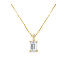 Maeva Accented Bail Lab Grown Diamond Pendant Necklace in 14K Yellow Gold