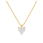 Elysia Solitaire Lab Grown Diamond Pendant Necklace in 18K Yellow Gold