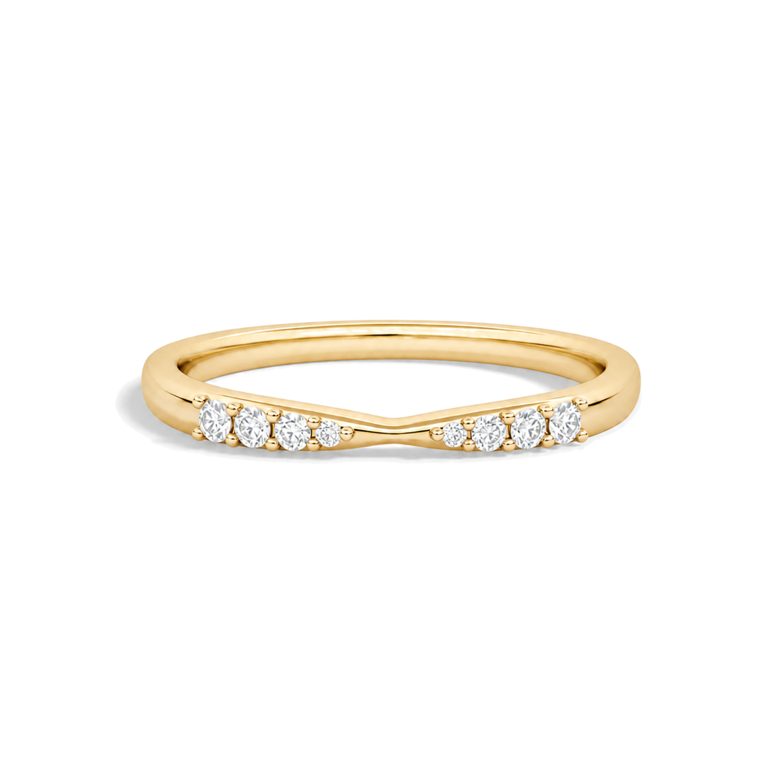 Cosima Cascade Graduated Lab Grown Diamond Ring in 18K Yellow Gold