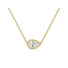 Sienna Bezel Solitaire Lab Grown Diamond Necklace in 14K Yellow Gold