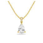 Maeva Accented Bail Lab Grown Diamond Pendant Necklace in 18K Yellow Gold
