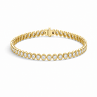 Faye Brilliant Bezel Lab Grown Diamond Tennis Bracelet in 14K Yellow Gold
