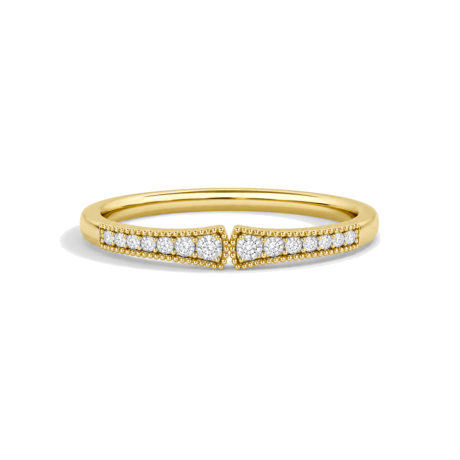 Lyra Starla Milgrain Lab Grown Diamond Ring in 14K Yellow Gold