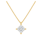 Elysia Solitaire Lab Grown Diamond Pendant Necklace in 18K Yellow Gold