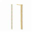 Dulcie Line Drop Tennis Lab Grown Diamond Drop Earrings in 14K Yellow Gold
