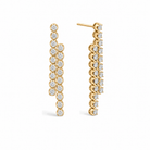 Ophelia Two-Row Cascade Dangle Lab Grown Diamond Earrings in 18K Yellow Gold