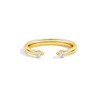 Valen Toi Et Moi Three Prong Duo Solitaire Open Lab Grown Diamond Ring in 14K Yellow Gold