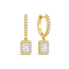 Bellamy Luxe Drop Huggie Hoop Lab Grown Diamond Hoop Earrings in 18K Yellow Gold