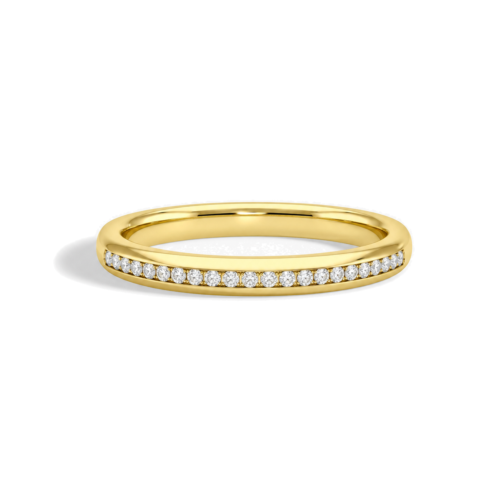 Romy Adorned Channel Lab Grown Diamond Ring in 18K Yellow Gold