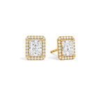 Seren Halo Lab Grown Diamond Stud Earrings in 14K Yellow Gold
