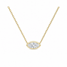 Sienna Bezel Solitaire Lab Grown Diamond Necklace in 18K Yellow Gold
