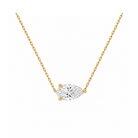 Solenne Solitaire Lab Grown Diamond Necklace in 14K Yellow Gold