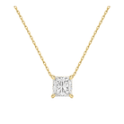 Solenne Solitaire Lab Grown Diamond Necklace in 14K Yellow Gold