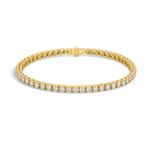 Soleia Four-Prong Brilliant Lab Grown Diamond Tennis Bracelet in 18K Yellow Gold
