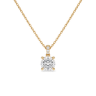 Maeva Accented Bail Lab Grown Diamond Pendant Necklace in 18K Yellow Gold