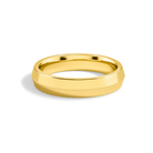 Thalia Comfort Fit Knife Edge Lab Grown Diamond Wedding Band in 18K Yellow Gold