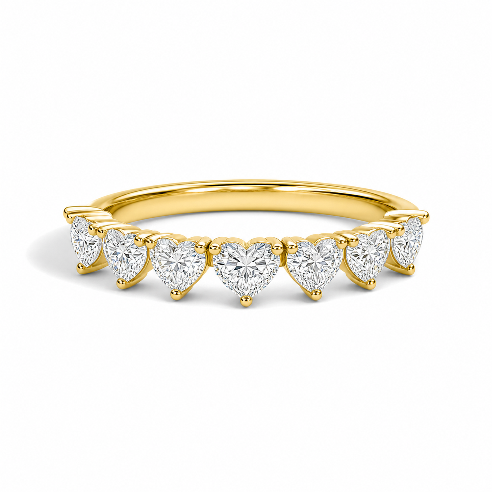 Mina Amore Half Eternity Lab Grown Diamond Band in 14K Yellow Gold