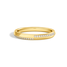 Saskia Knife Edge Lab Grown Diamond Wedding Band in 18K Yellow Gold