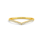 Violetta Curved Ballad Contour Lab Grown Diamond Ring in 18K Yellow Gold
