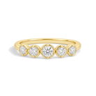 Juliette Bezel Prong Half Eternity Lab Grown Diamond Band in 18K Yellow Gold