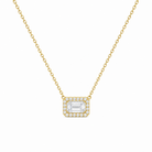 Jessa Halo Lab Grown Diamond Necklace in 18K Yellow Gold