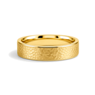 Melina Pebble Hammered Lab Grown Diamond Wedding Band in 14K Yellow Gold