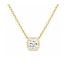 Sienna Bezel Solitaire Lab Grown Diamond Necklace in 18K Yellow Gold