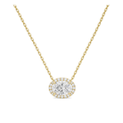 Jessa Halo Lab Grown Diamond Necklace in 18K Yellow Gold