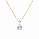 Elysia Solitaire Lab Grown Diamond Pendant Necklace in 14K Yellow Gold