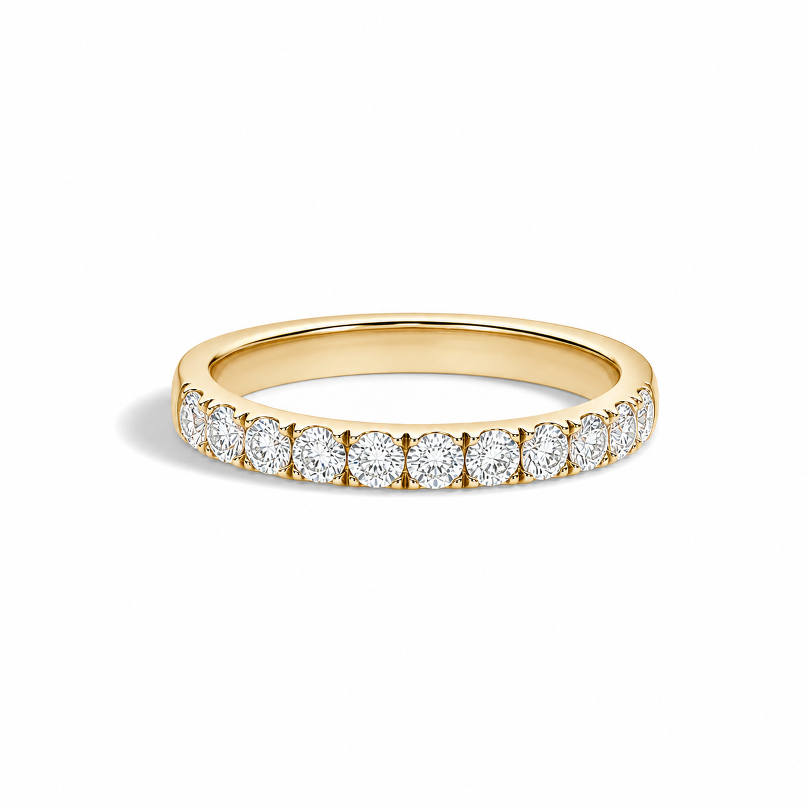 Ilana Classic Brilliant Half Eternity Lab Grown Diamond Band in 18K Yellow Gold