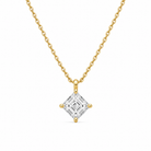 Elysia Solitaire Lab Grown Diamond Pendant Necklace in 14K Yellow Gold