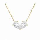 Aviana Toi Et Moi Lab Grown Diamond Necklace in 14K Yellow Gold