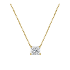 Solenne Solitaire Lab Grown Diamond Necklace in 14K Yellow Gold