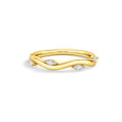 Brielle Stackable Wave Stacking Lab Grown Diamond Ring in 18K Yellow Gold