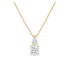 Valora Duo Drop Lab Grown Diamond Necklace in 18K Yellow Gold