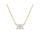 Solenne Solitaire Lab Grown Diamond Necklace in 18K Yellow Gold