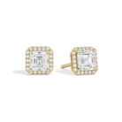 Seren Halo Lab Grown Diamond Stud Earrings in 18K Yellow Gold