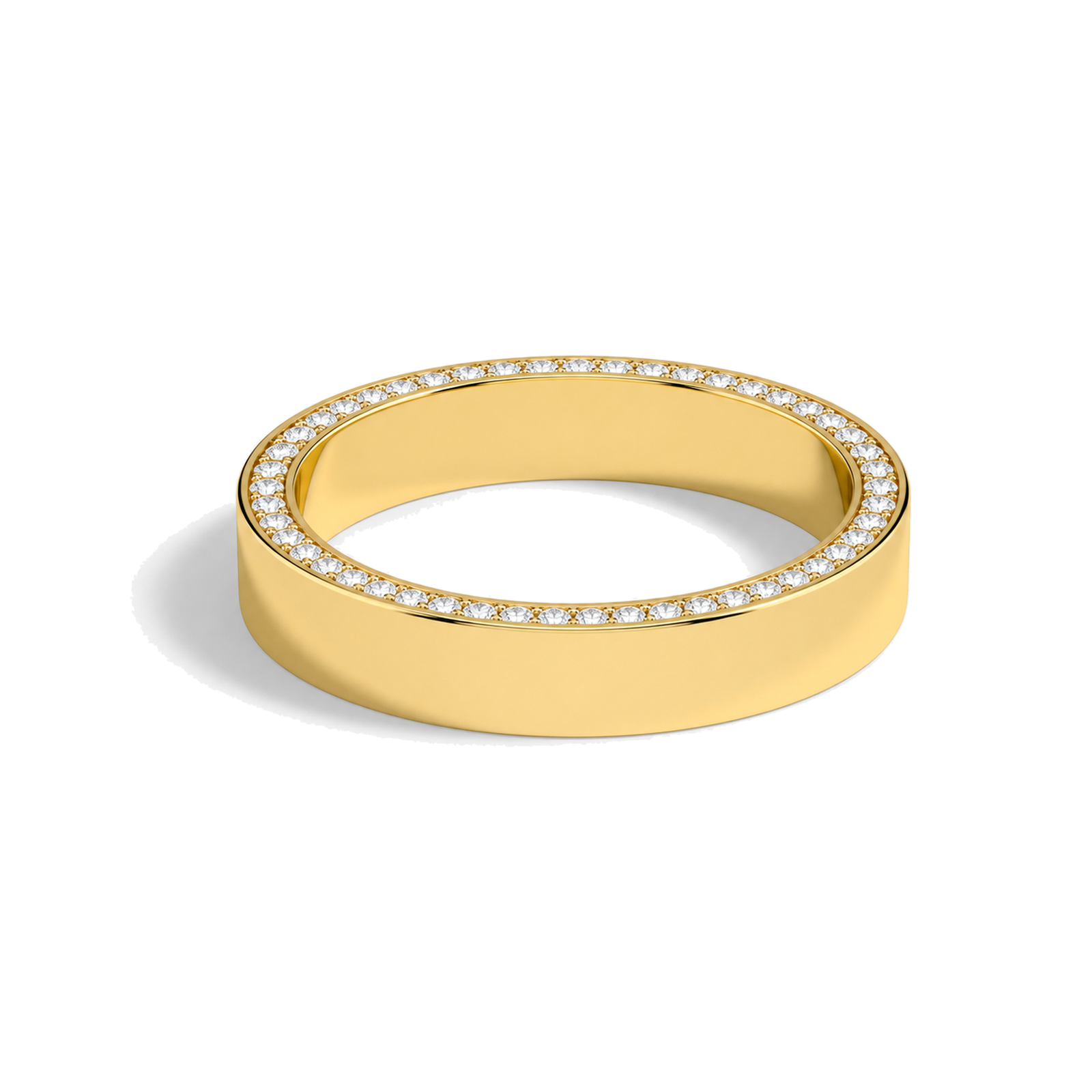 Lumi Eternity Side Lab Grown Diamond Wedding Band in 14K Yellow Gold