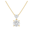 Valora Duo Drop Lab Grown Diamond Necklace in 18K Yellow Gold