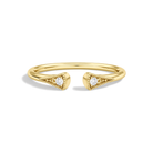 Calla Hudson Milgrain Open Lab Grown Diamond Ring in 18K Yellow Gold