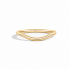 Bellerose Curved Lab Grown Diamond Ring in 18K Yellow Gold