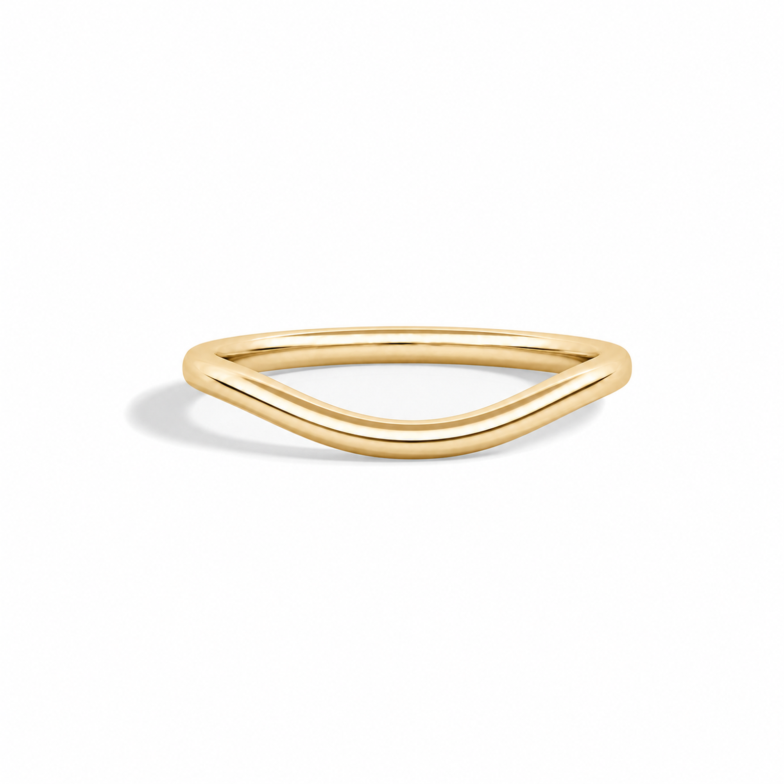 Bellerose Curved Lab Grown Diamond Ring in 18K Yellow Gold