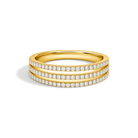 Cressida Luxe Triple Split Shank Lab Grown Diamond Ring in 14K Yellow Gold