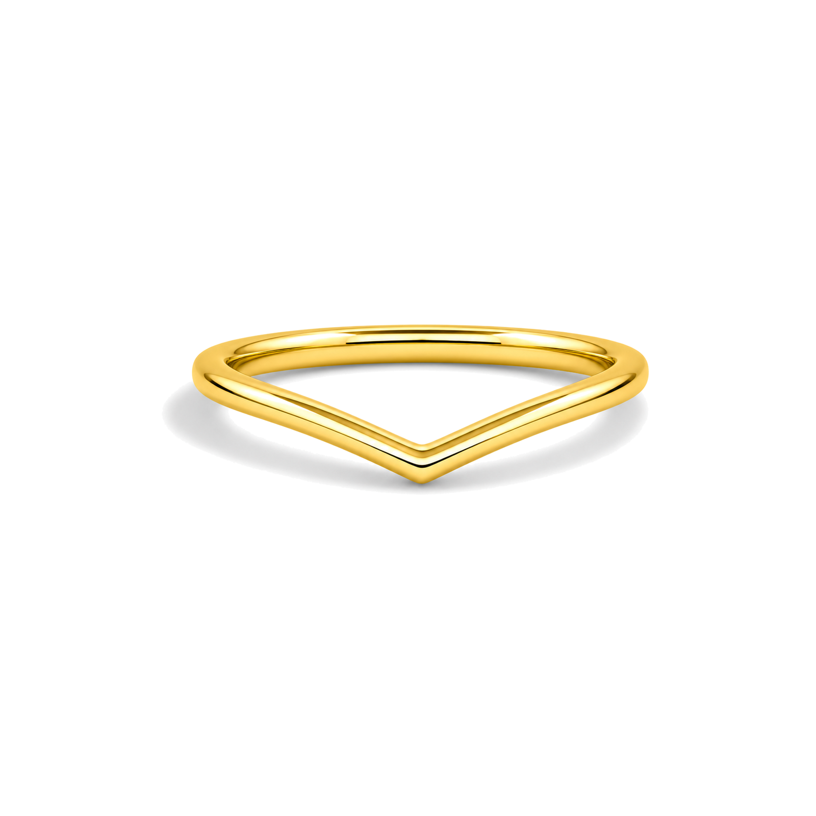 Roselle Curved Ballad Contour Lab Grown Diamond Ring in 18K Yellow Gold